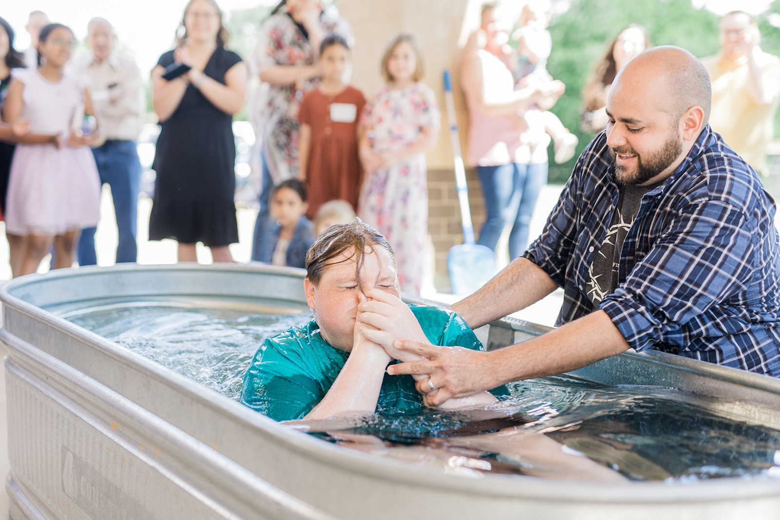 At Home Disciple Gets Baptized By Father